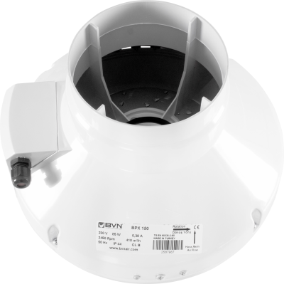 BPX Plastik Kasa Yuvarlak Kanal Fanı -Geriye Eğimli Kanat