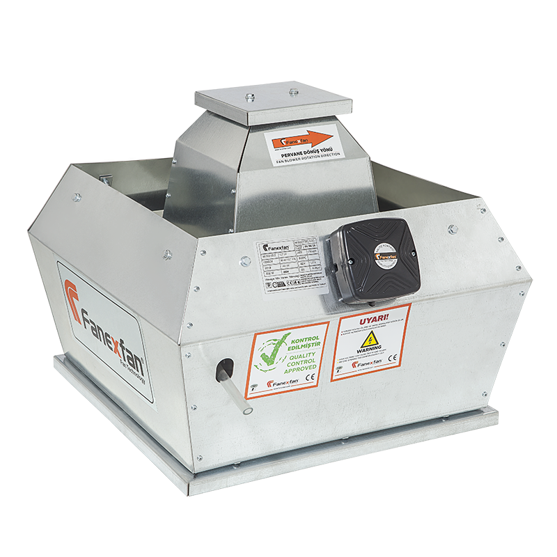 Dikey Atışlı Harici Motorlu Radyal Çatı Fanları