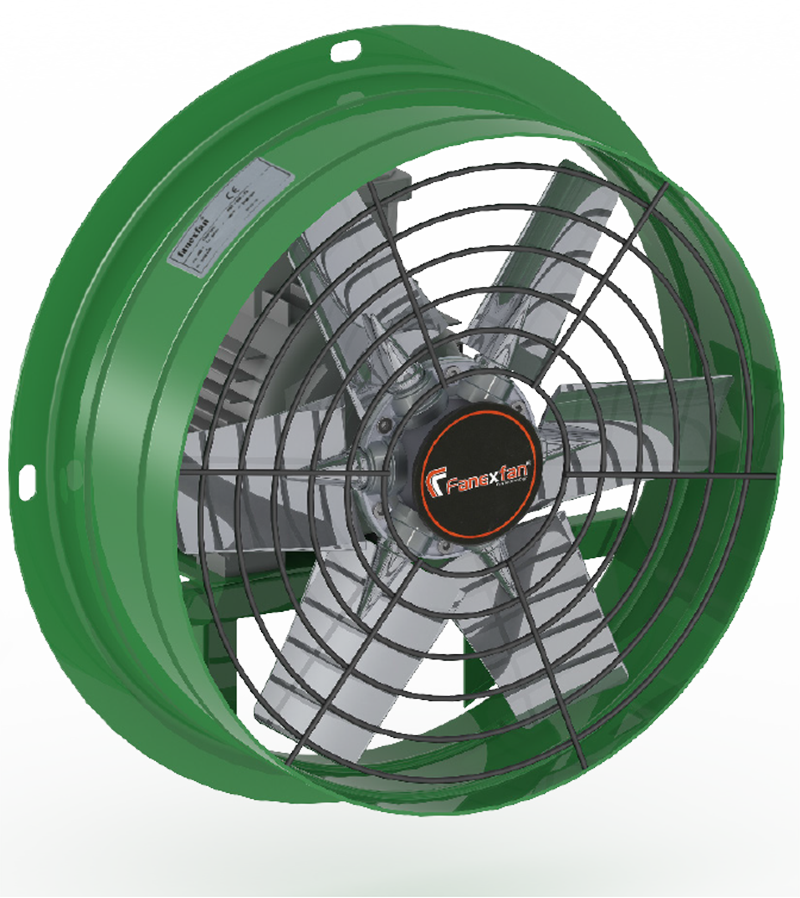 Harici Motorlu Alüminyum Pervaneli Yuvarlak Aksiyal Aspiratörler